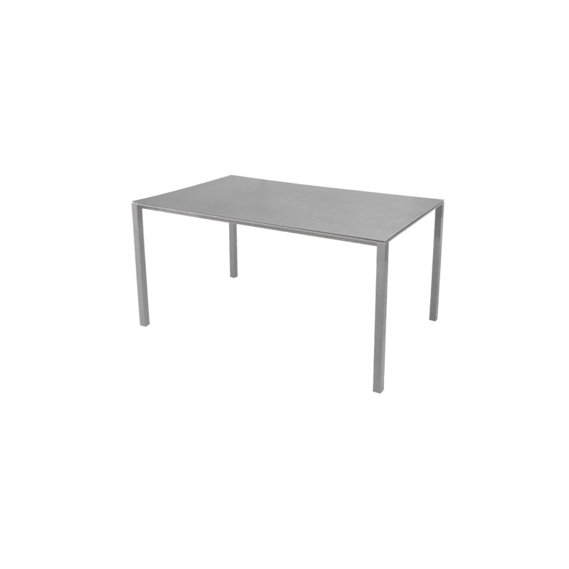 Pure Outdoor Dining Table, Concrete Gray, 28.8" H x 59.1" W x 35.5" D, Light Gray