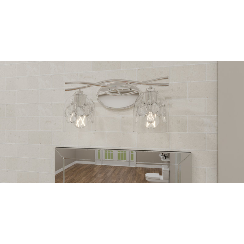 Junice 2-Light Polished Chrome Bath Light