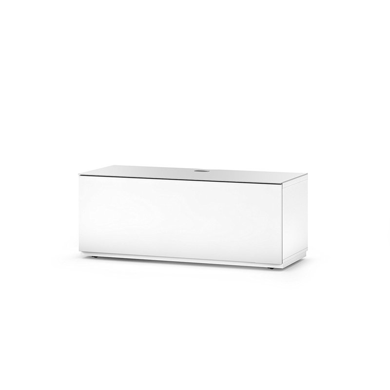 Meuble télé pour téléviseur de 65 po ou moins Langella, Blanc / blanc