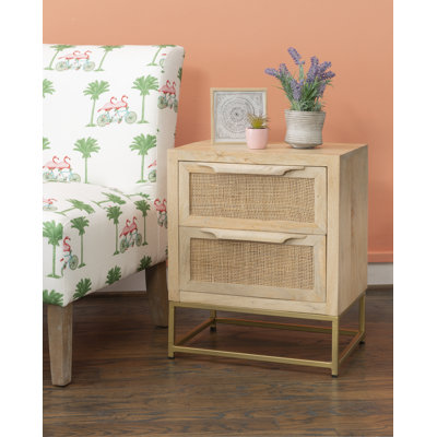 Dunster 2 - Drawer Cane Front Nightstand