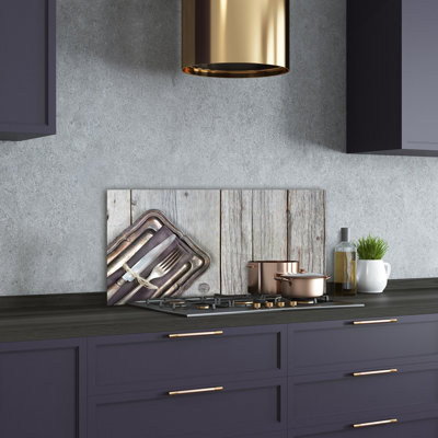 Friona 50cm W x 100cm L Glass Peel and Stick Panel