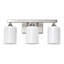 Éclairage pour salle de bain 3 lumières nickel brossé argenté-463825761