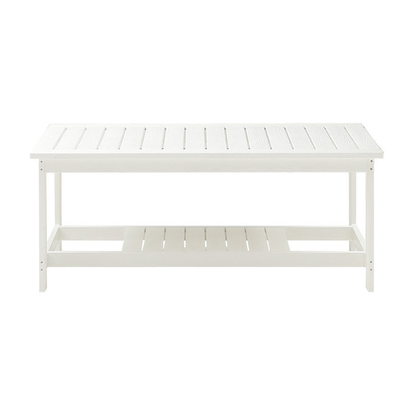 Table basse d'extérieur Muhidin, Blanc
