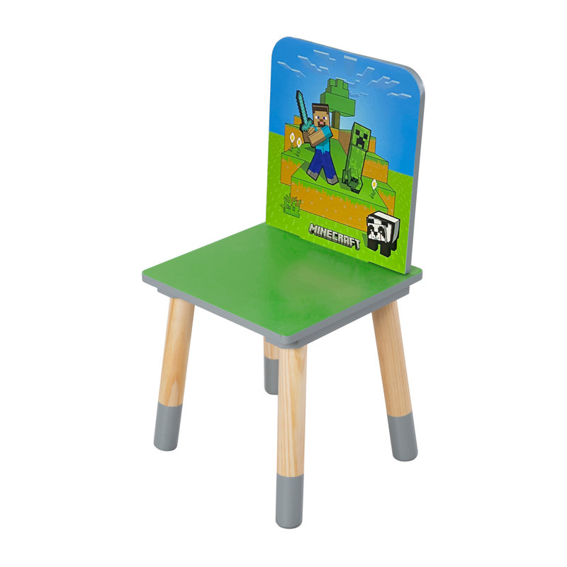 Ensemble de sièges Minecraft, comprenant une table et deux chaises