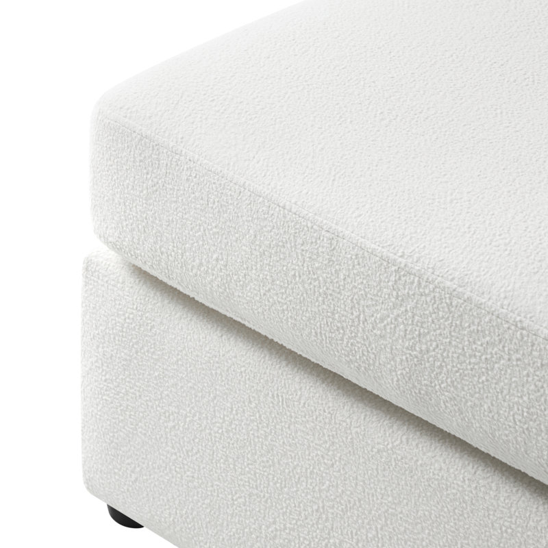 Chaise sans accoudoirs Chauncy - Ivoire, Polyester ivoire