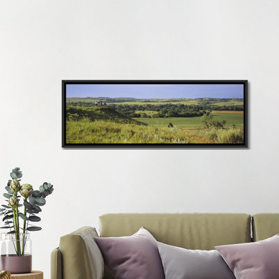 " Three Mountain Bikers On A Hill, Kansas, USA " by Panoramic Images