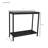Modern Black 31" x 14" x 34" Console Table with Steel Frame and Shelf Storage