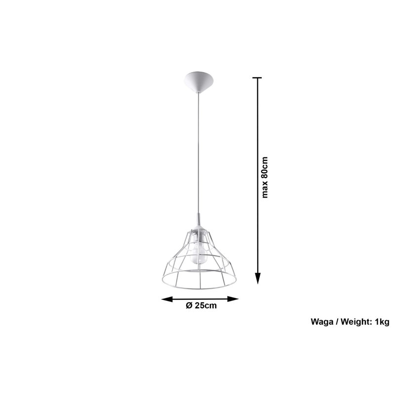 Ance 1 - Light Geometric Pendant, White