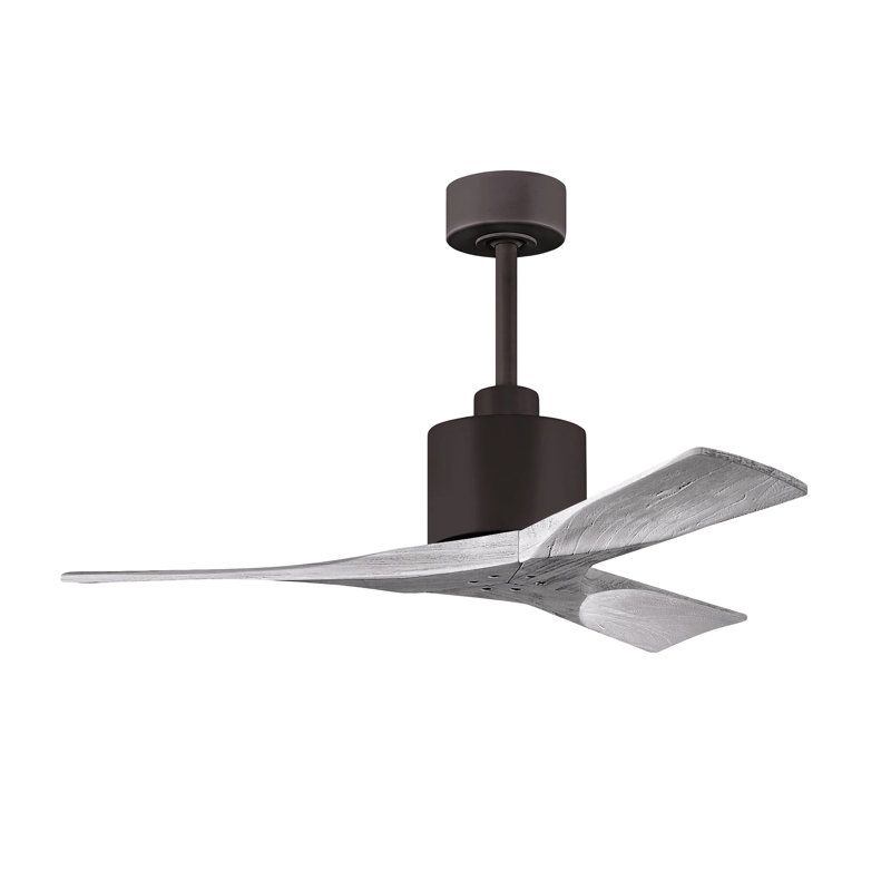 Nan 42" Ceiling Fan In Blades, Textured Bronze, Barn wood Tone