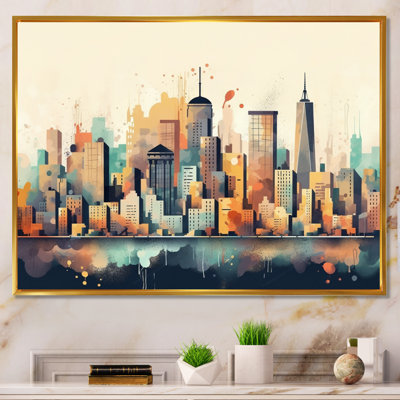 Colorful City Skyline2 - salon d'art mural urbain