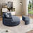 Dashton Upholstered Barrel Chair with Ottoman-756477091