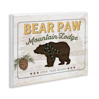 Bear Paw Mountain Lodge Wall Plaque Art, design by Jennifer Pugh