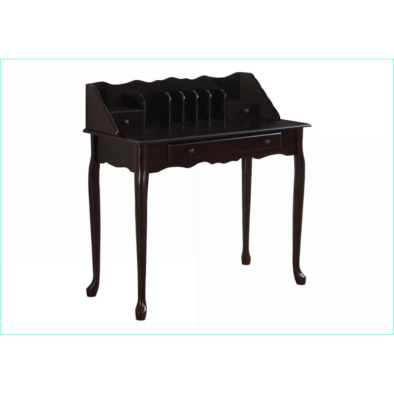Bureaux | Bureau d'ordinateur traditionnel 36 po avec tiroirs de rangement Fentes de courrier, brun cerise foncé | Cerise | Panneau de fibres à densité moyenne