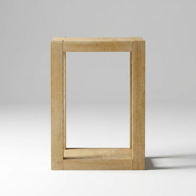 Modern Rectangular Two-Tier Coffee Table with Open Shelf Storage