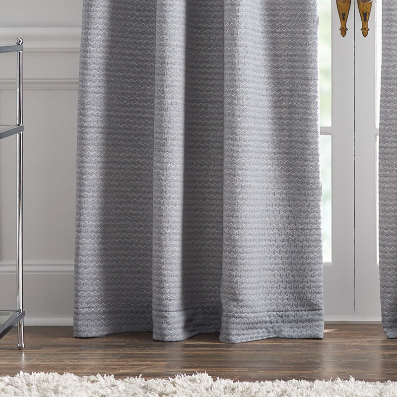 Blocked Geo Mat Room Darkening Curtain, 50"W x 84"L