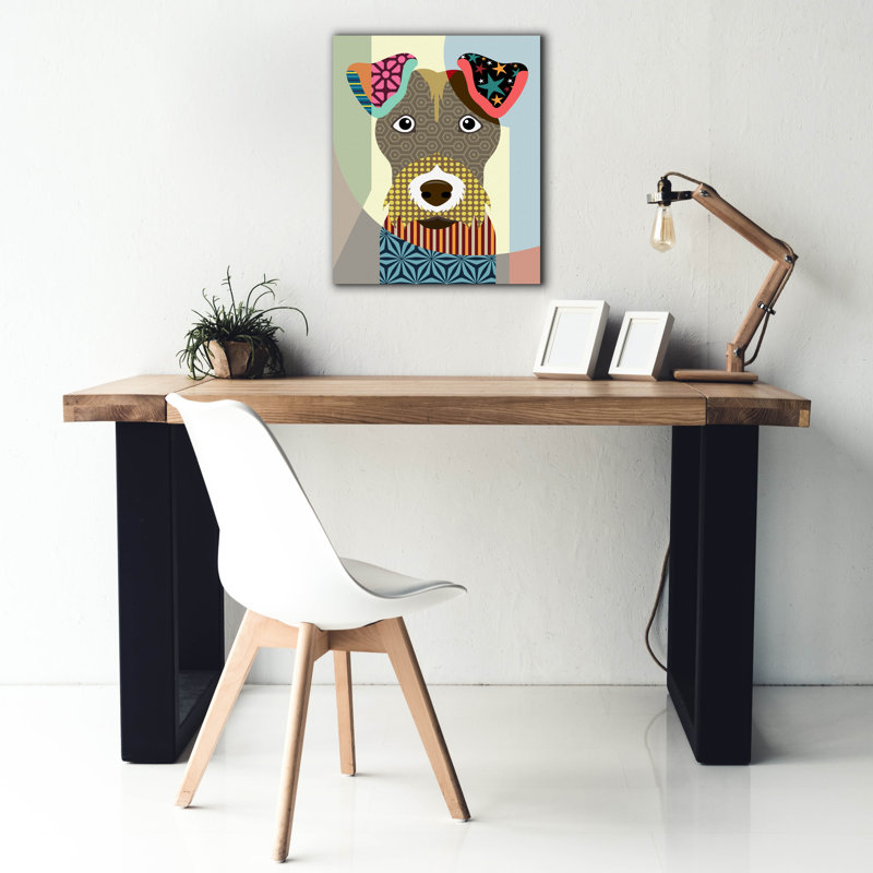 «Wire Fox Terrier» par Lanre Adefioyue, H 24 po x l 20 po x P 0,75 po