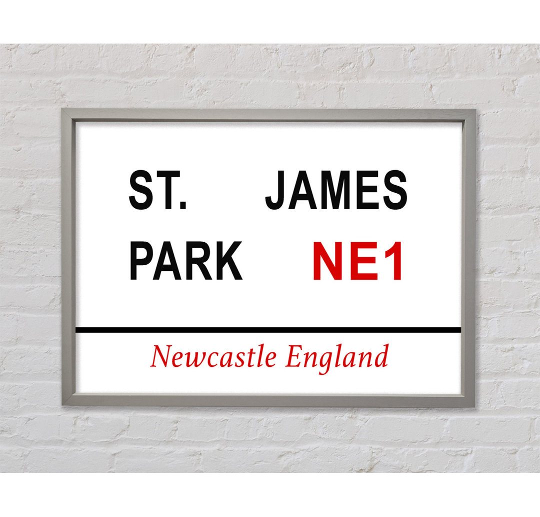 St James Park Schilder Gerahmter Druck