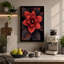 Crimson Bloom Botanical 1 Piece Wrapped Canvas Wall Art-1010951595-1010951596