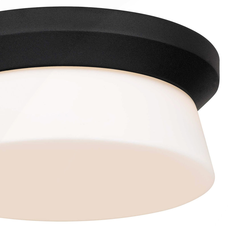 Plafonnier encastré 11 po à DEL noir intégré, H 4,5 po x l 11 po x P 11 po