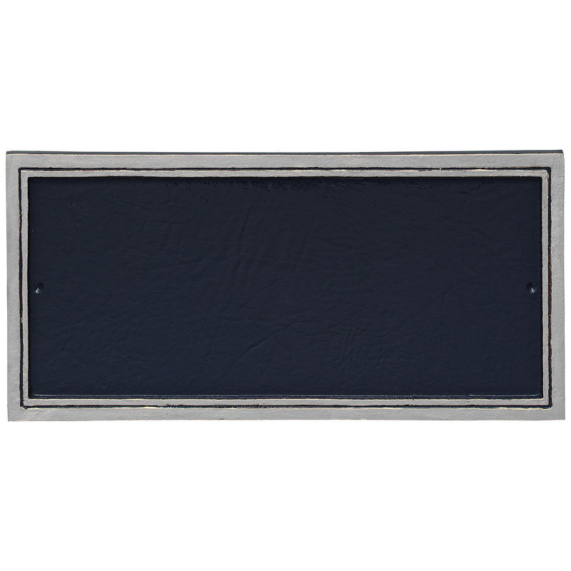 Plaque d’adresse murale sur 1 ligne Fremont, Marine / Argent, Oui