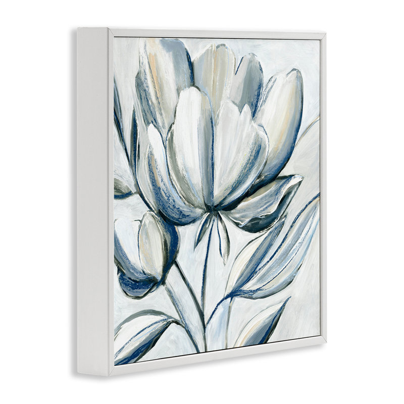 Ampoule de tulipe abstraite contrastante, giclée par Hannah Dawson, H 12 po x l 12 po