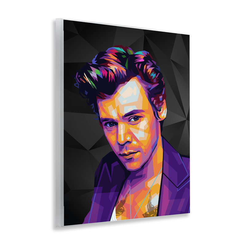 «Bright Harry on Black», art mural sur bois par Birch & Ink