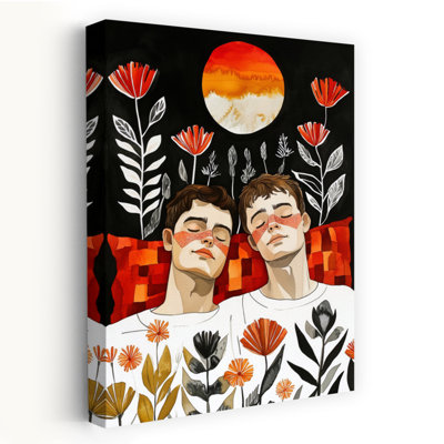 «Peaceful Folk Dream», art moderne moderne, plante paisible