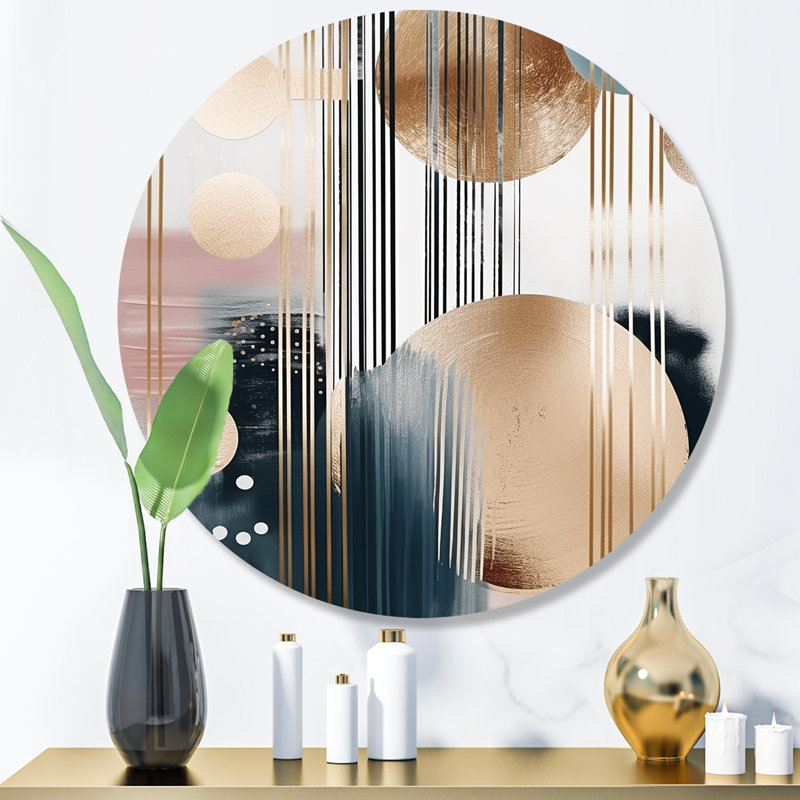 Soft Shapes and Lines Marble III Metal Wall Décor, 16" H x 16" W x 1" D