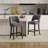 Upholstered Counter Height Bar Stool With Solid Wood Legs Set Of 4-1903564800-1903564815