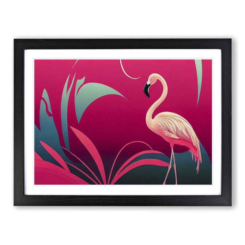 Spectacular Flamingo - Framed Print, Black Frame, 46cm H x 64cm W