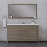 Feike 60'' Single Bathroom Vanity with Solid Surface Top