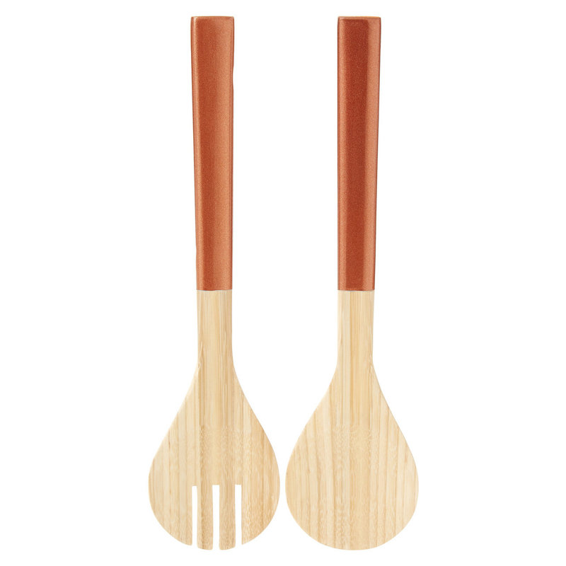 Annaliese Salad Servers, Rose Gold