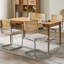 Chaise d'appoint rembourrée Crumley avec dossier en rotin et structure en acier-302628386-321937466