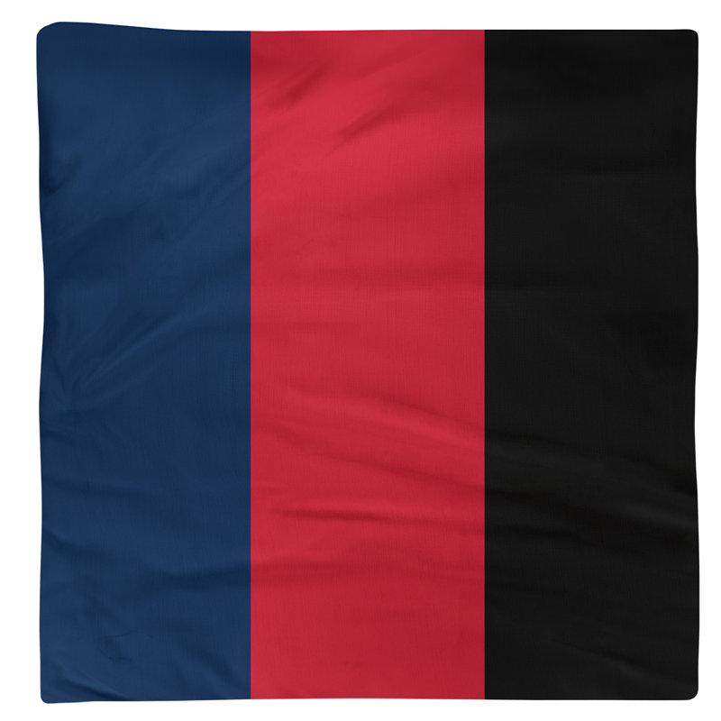 Striped Square Napkin, 22" x 22", Blue/Red/Black, Polyester