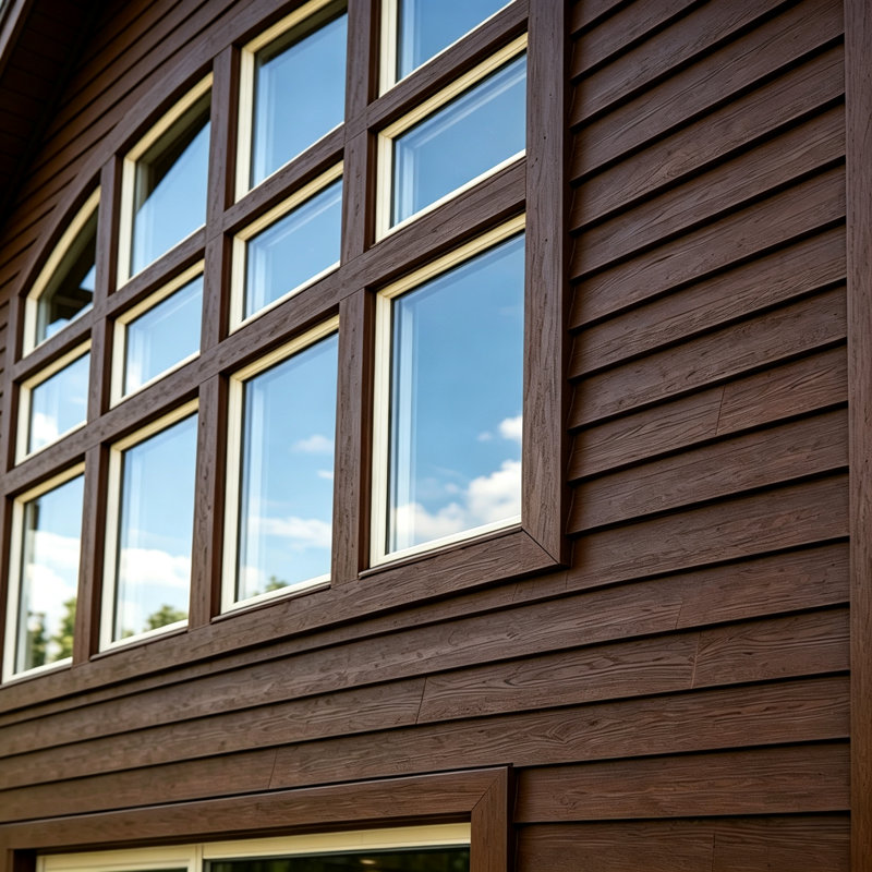 Panneau mural ANYIPRO 8 mm HPL Shiplap, 96 po x 7,80 po, brun rouge foncé, classe A, Deep Red Brown