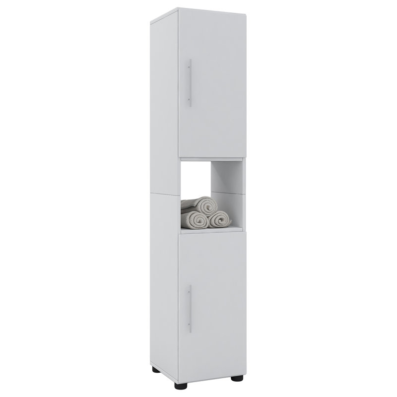 Anik Freestanding Bathroom Cabinet, 160" H x 31" W x 30" D, Natural sheesam wood