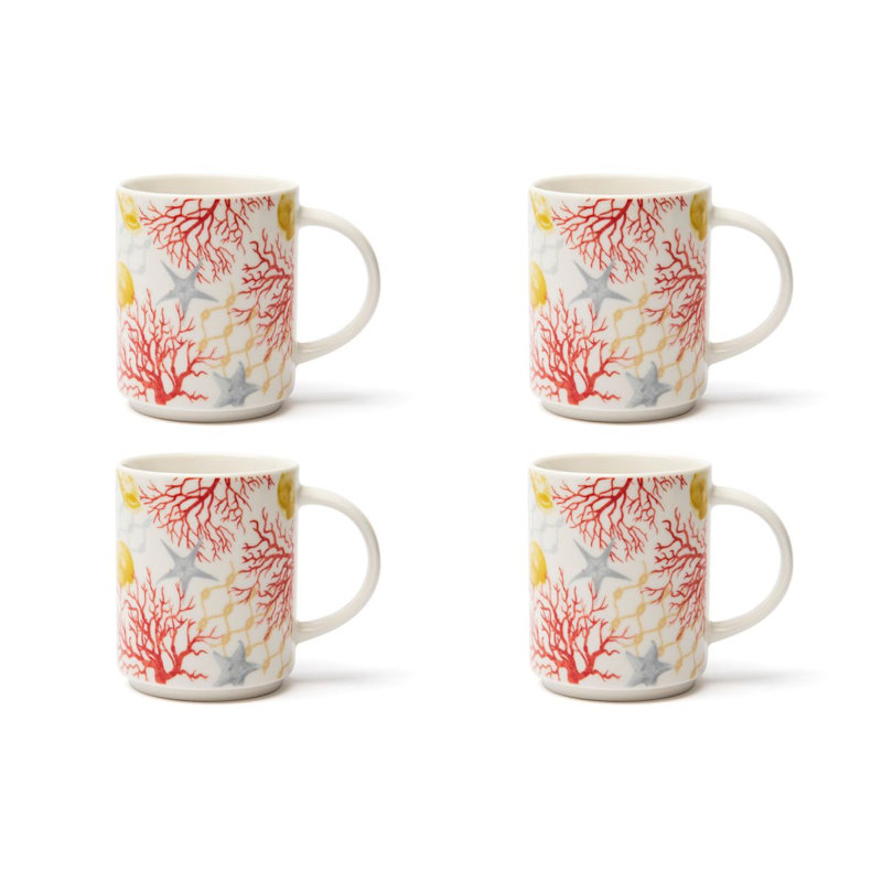 Coral Porcelain Coffee Mug