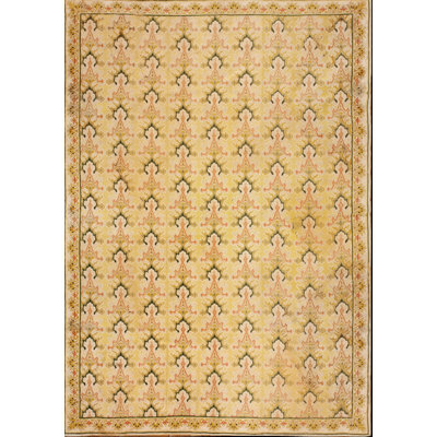 Antique Needlepoint French Allover Flat Weave Rug