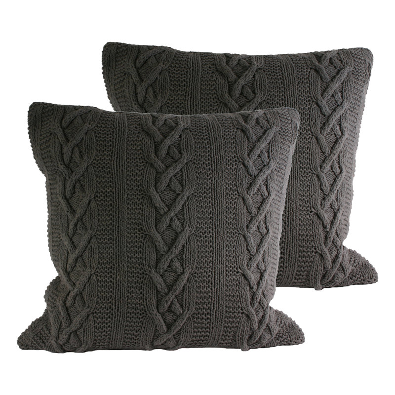 Boan Square Cushion, Charcoal