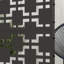 Sexton 6.5FT Decorative Garden Privacy Screen, Grid Style, Black