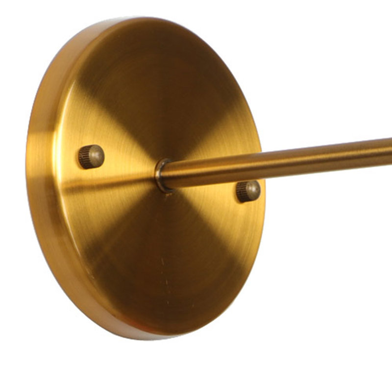 Mekhail 1 - Light Glass Shade Dimmable Classic Armed Wall Sconce, Gold