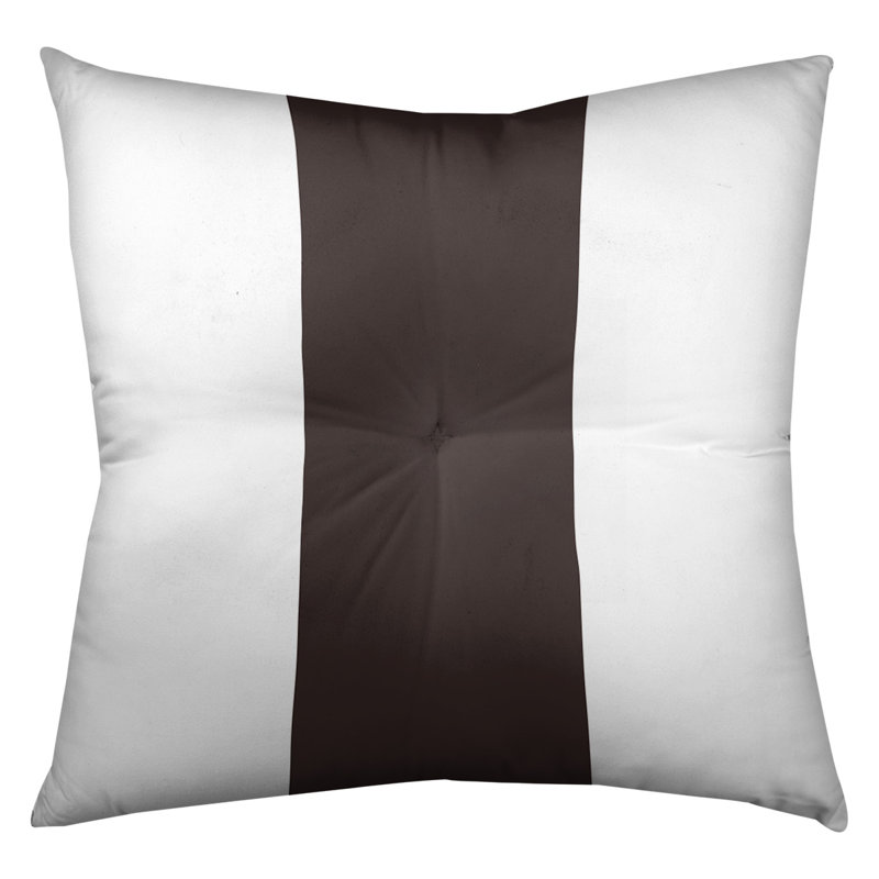  Coussin de sol touffeté, 26 po x 26 po, Blanc / Brun