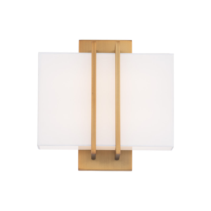 Downton LED Flush Mounted Sconce, 2700K, Aged Brass