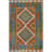 Geometric Kilim Reversible Wool Rug 3x4