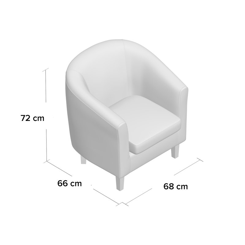 Petty Upholstered Barrel Chair, Black