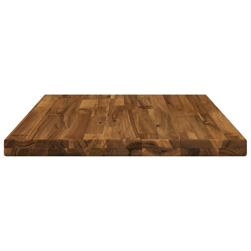 Solid Wood Table Top, 3.5cm H x 70cm W x 50cm D, Dark Brown