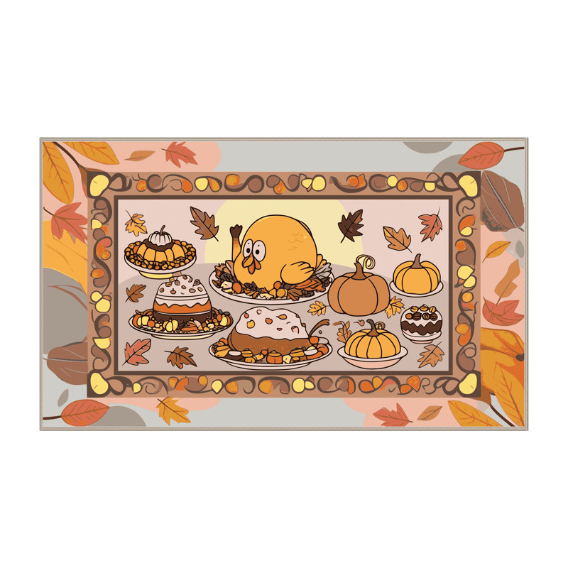 Tapis de Noël East Urban Home, Rectangle 6 pi x 9 pi