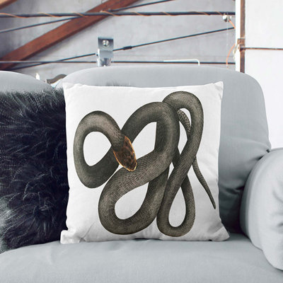 Cobra Capella Snake Square Throw Cushion