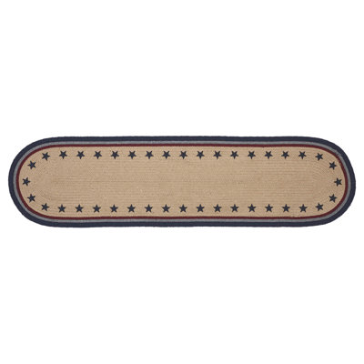 My Country Oval Runner Stencil Stars 12x60