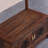Solid Elm Wood Coat Rack with Drawers